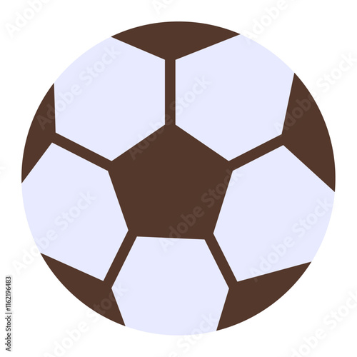 シンプルでかわいいサッカーボールのイラスト（フラットデザイン）