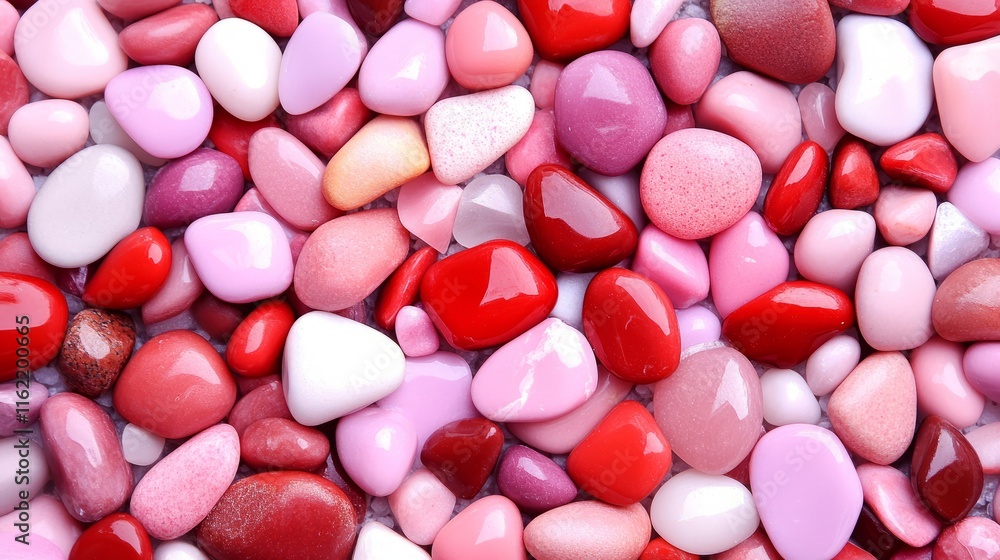 Smooth Pink and Red Polished Stones Texture Smooth Pink and Red Polished Stones Texture