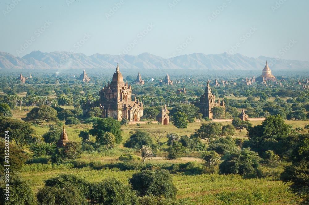Ancient pagodas from Shwesandaw Temple, Bagan, Myranmar (Burma) Ancient pagodas from Shwesandaw Temple, Bagan, Myranmar (Burma)