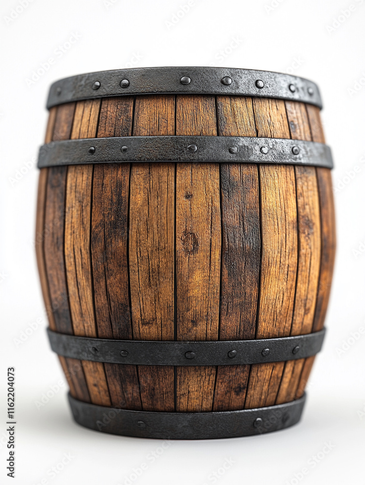 Obraz premium Classic Wooden Barrel with a Pirate Theme