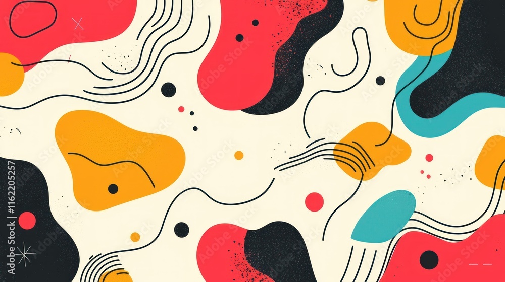 Abstract art background with colorful shapes and lines. Abstract art background with colorful shapes and lines.
