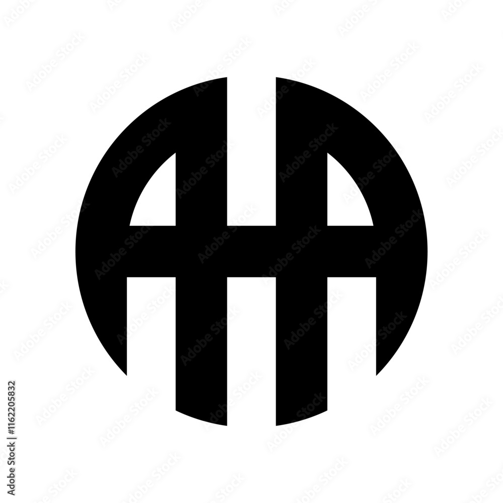 AA monogram logo with a modern design that combines minimalist aesthetics AA monogram logo with a modern design that combines minimalist aesthetics