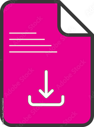 Download arrow  outline strock in colourd  file icon 
 photo