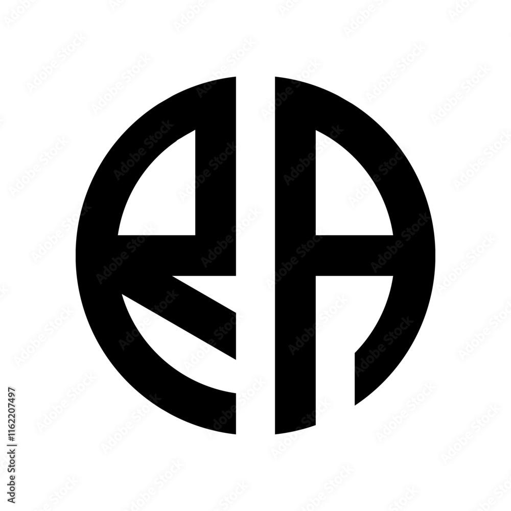 RA letter logo in monogram style. Can be used as a business and company symbol RA letter logo in monogram style. Can be used as a business and company symbol