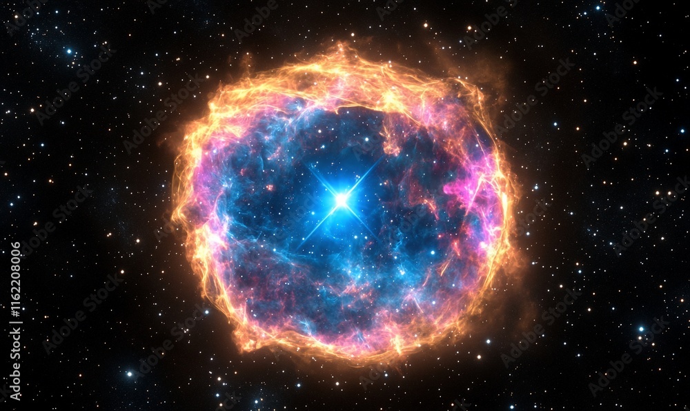 A colorful depiction of a cosmic nebula in outer space. A colorful depiction of a cosmic nebula in outer space.