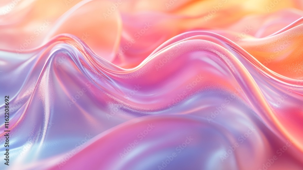 Holographic Modern Card Design with Layered Pastel Colors Holographic Modern Card Design with Layered Pastel Colors