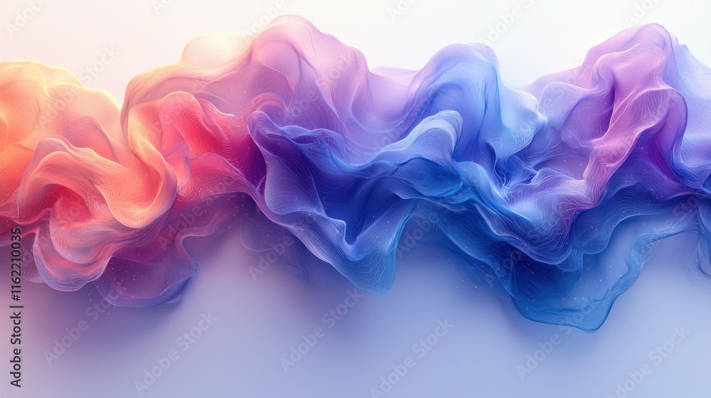 Abstract colorful flowing fabric wave. Abstract colorful flowing fabric wave.