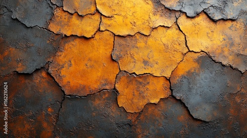 Dark Orange Brown Concrete Textured Background with Roughness and Irregularities - Ideal for Industrial or Construction Themes photo