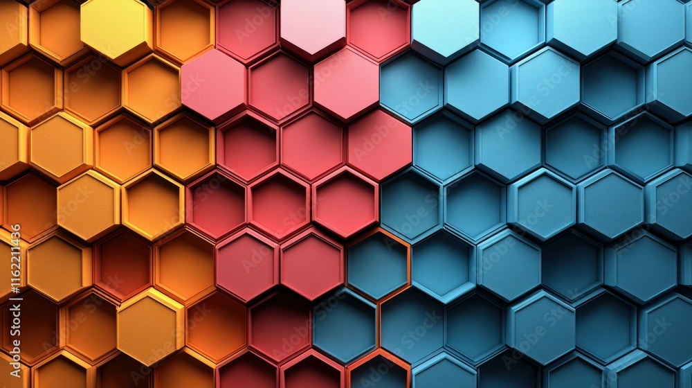 Abstract colorful honeycomb pattern background. Abstract colorful honeycomb pattern background.