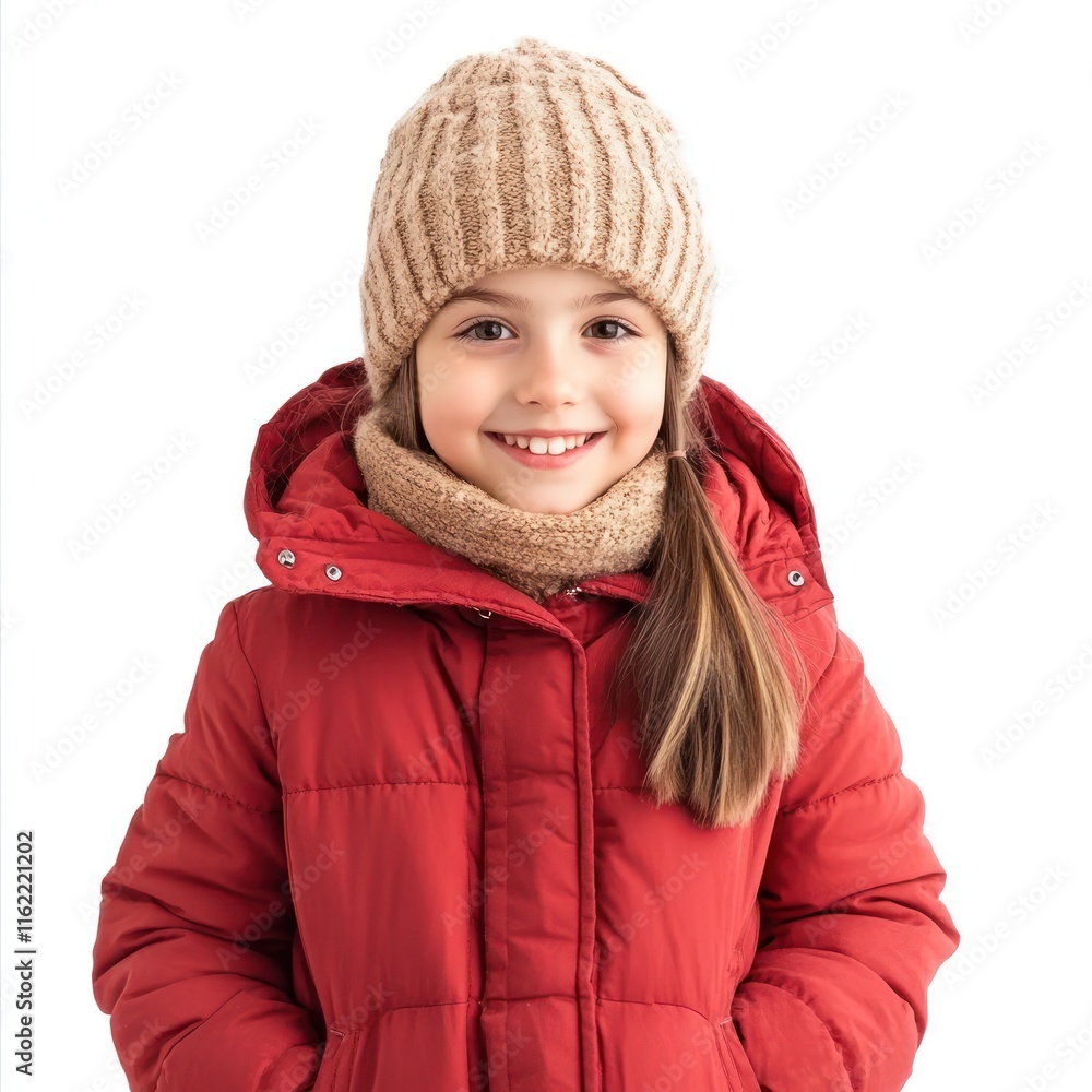Christmas vacation teen girl ready for winter Isolated on White Background Generative AI Christmas vacation teen girl ready for winter Isolated on White Background Generative AI