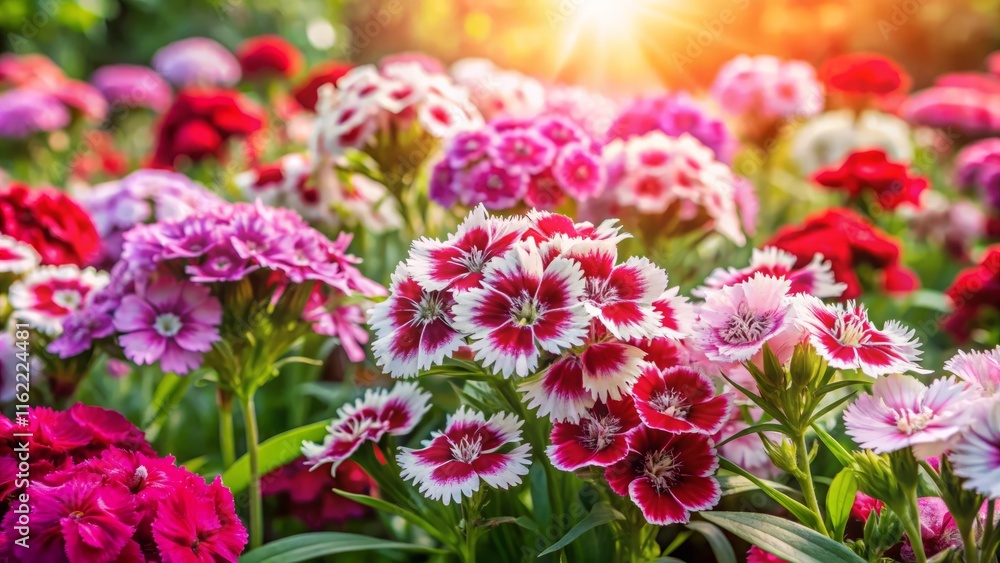 Sweet William Flower Aerial View: Stunning Overhead Shots of Dianthus Barbatus Blooms Sweet William Flower Aerial View: Stunning Overhead Shots of Dianthus Barbatus Blooms