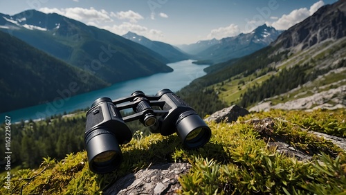 Mountains and binoculars for vision
