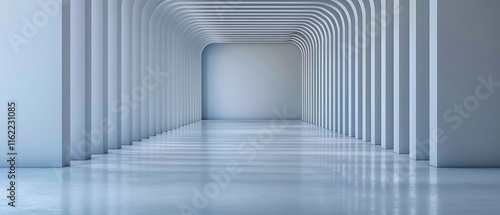 Modern Minimalist White Hallway Interior Design