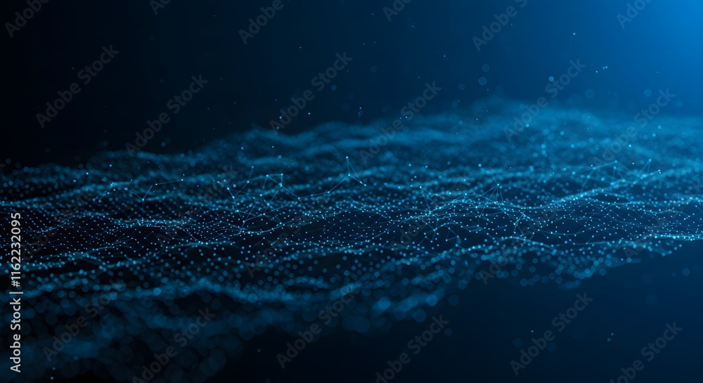 Obraz premium ia generated. abstract blue background with waves