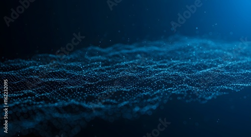 ia generated. abstract blue background with waves