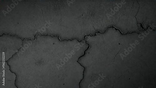 Black Cracked Old Wall Texture - Abstract Dark Wallpaper