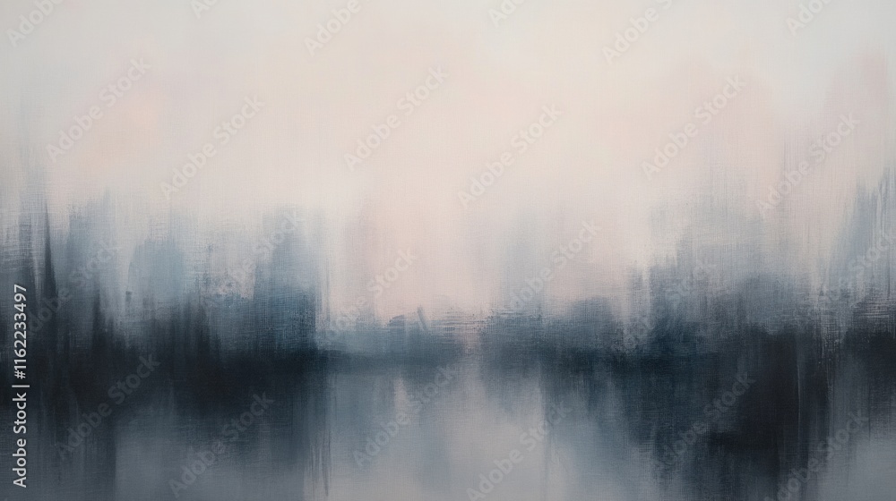 Fototapeta premium Vague reflections in a blurred mirror capturing human emotions and leaving space for interpretation and thought. Generative AI