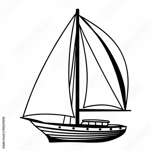 silhouette of a ship