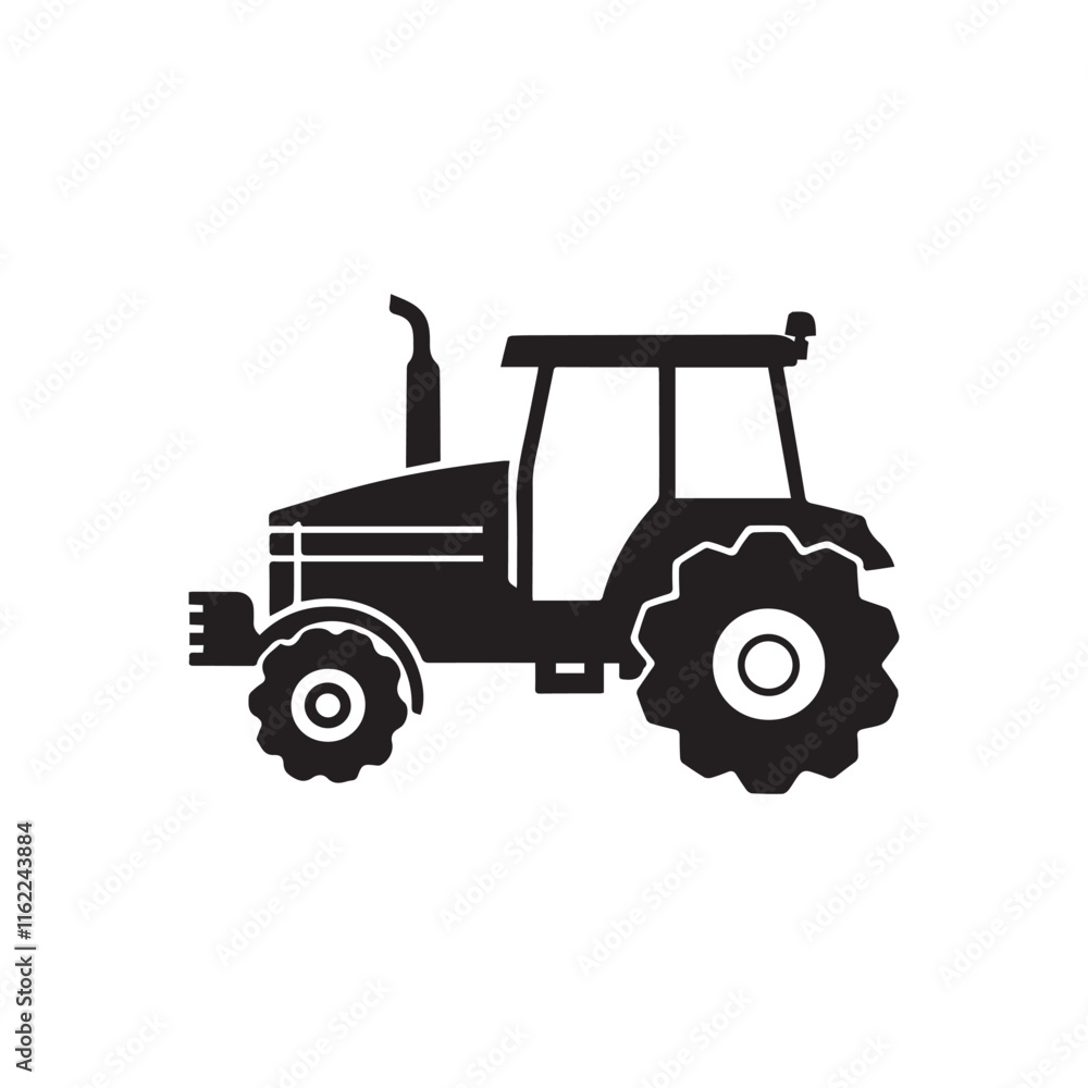 Obraz premium Truck icon. Black silhouette Design vector Side view on white background