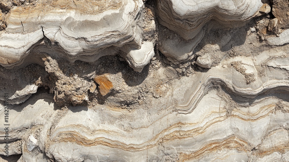 Layered Sedimentary Rock Formation Shows Earth Processes Layered Sedimentary Rock Formation Shows Earth Processes