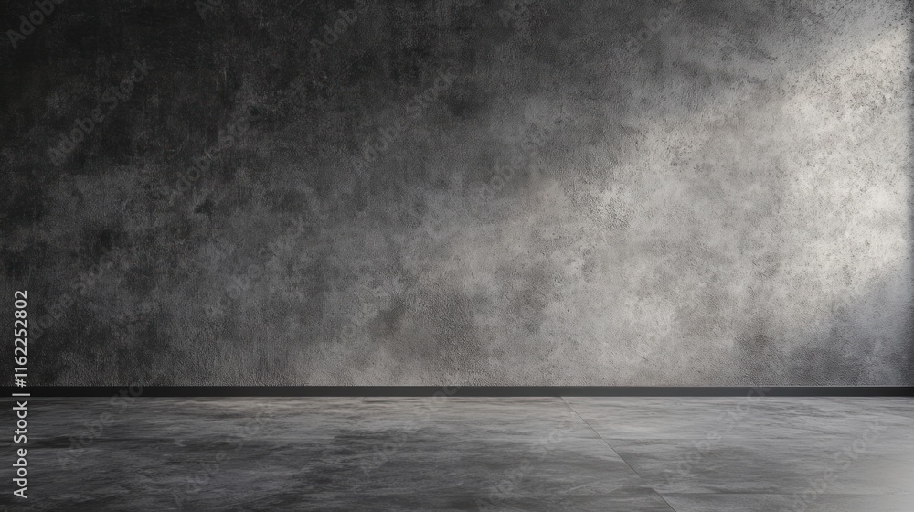 Moody Grey Concrete Room Interior Design, Minimalist Empty Space, Studio Background Moody Grey Concrete Room Interior Design, Minimalist Empty Space, Studio Background