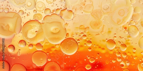Wallpaper Mural sparkling surface texture orange yellow bubbles in water color abstract Torontodigital.ca