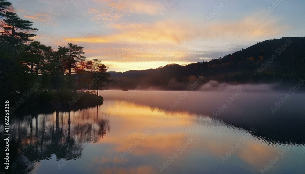 Fototapeta premium Nature awakens with a gentle glow.