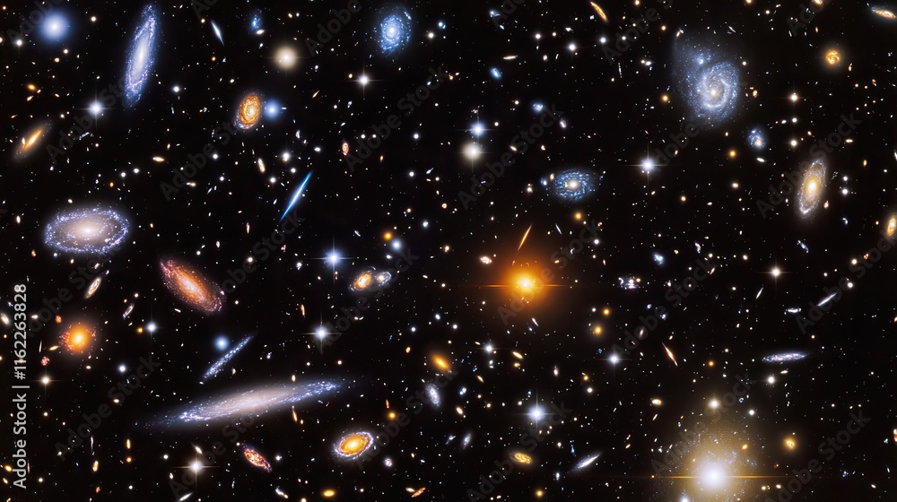 Distant Galaxies And Stars In Deep Space Distant Galaxies And Stars In Deep Space