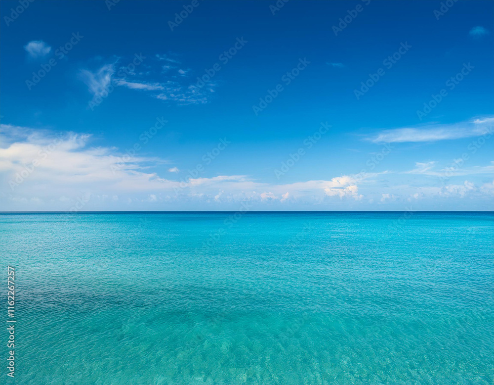 Panorama of clear sky background for summer vacation concept at ocean and summer sea water Panorama of clear sky background for summer vacation concept at ocean and summer sea water
