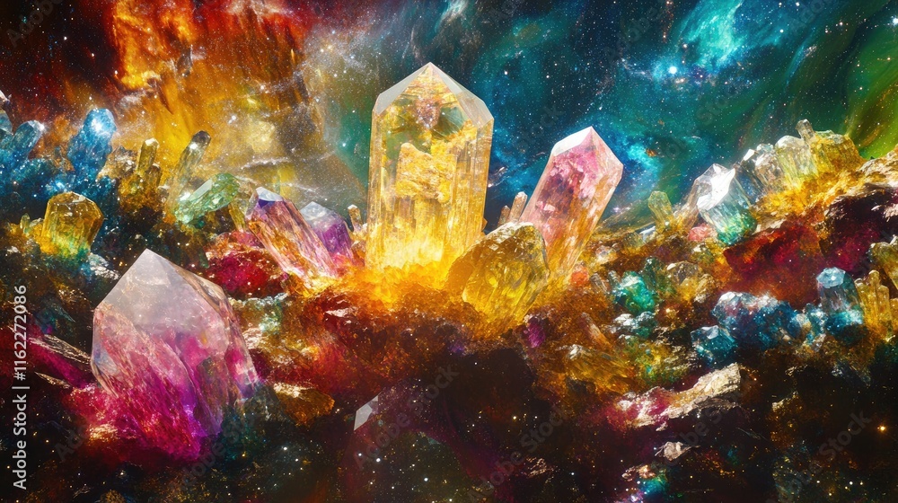Cosmic Crystals Gleam In A Nebula Of Color Cosmic Crystals Gleam In A Nebula Of Color