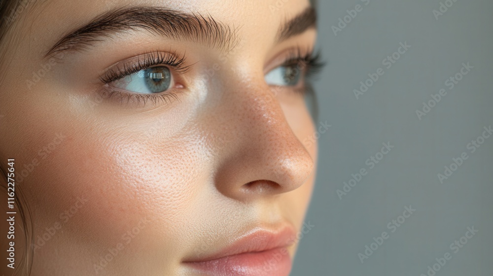 a radiant client’s face after a biorevitalization session, showing smooth, plump, and hydrated skin, with a soft, natural glow. a radiant client’s face after a biorevitalization session, showing smooth, plump, and hydrated skin, with a soft, natural glow.