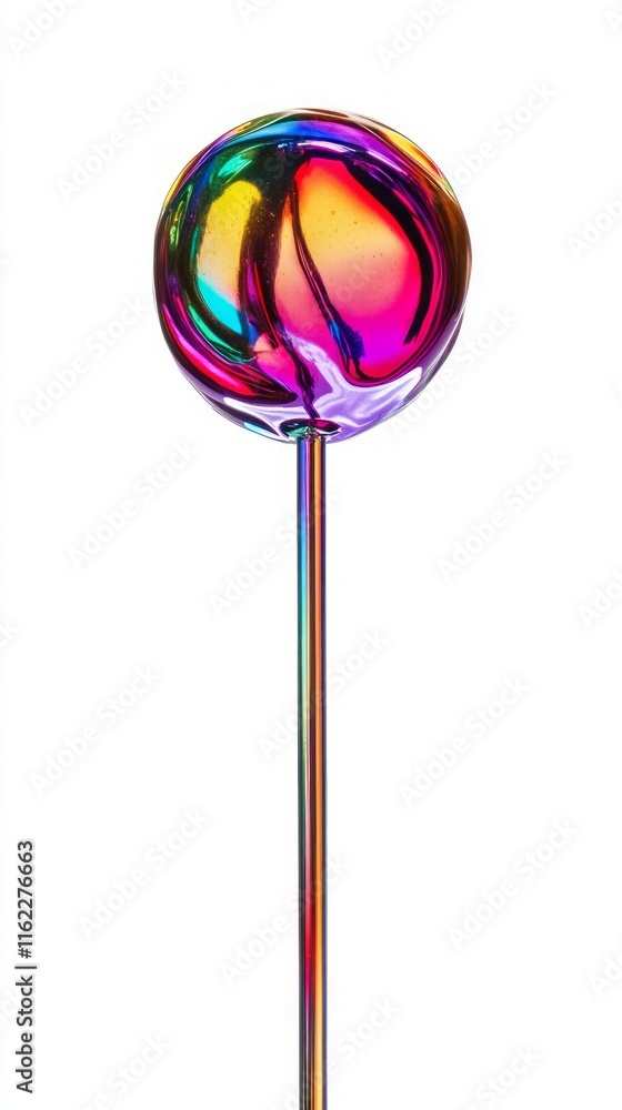 Stunning Rainbow Glassware with Iridescent Sphere - A Modern, Colorful Design Stunning Rainbow Glassware with Iridescent Sphere - A Modern, Colorful Design