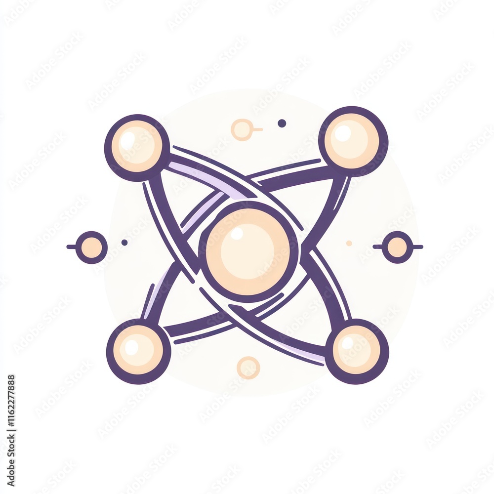 Abstract atom structure illustration. Abstract atom structure illustration.