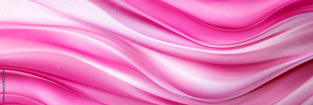 Obraz premium Pink Wave Abstract Background - Abstract pink waves background image symbolizing fluidity, grace, serenity, energy, and femininity. Perfect for design projects.