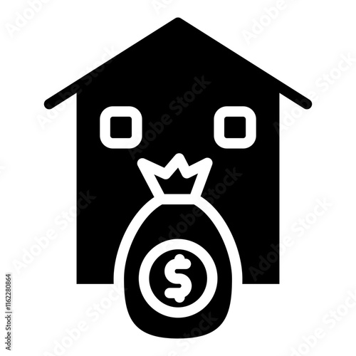 Mortgage Glyph Icon
