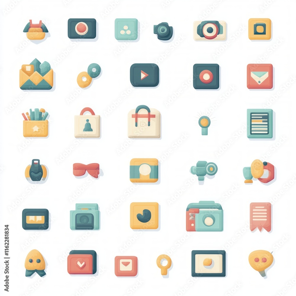 Flat Design Icons Set - Versatile Digital Assets Flat Design Icons Set - Versatile Digital Assets
