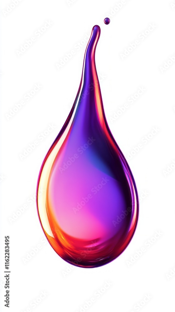 Obraz premium Stunning Vibrant Gradient Liquid Drop Art