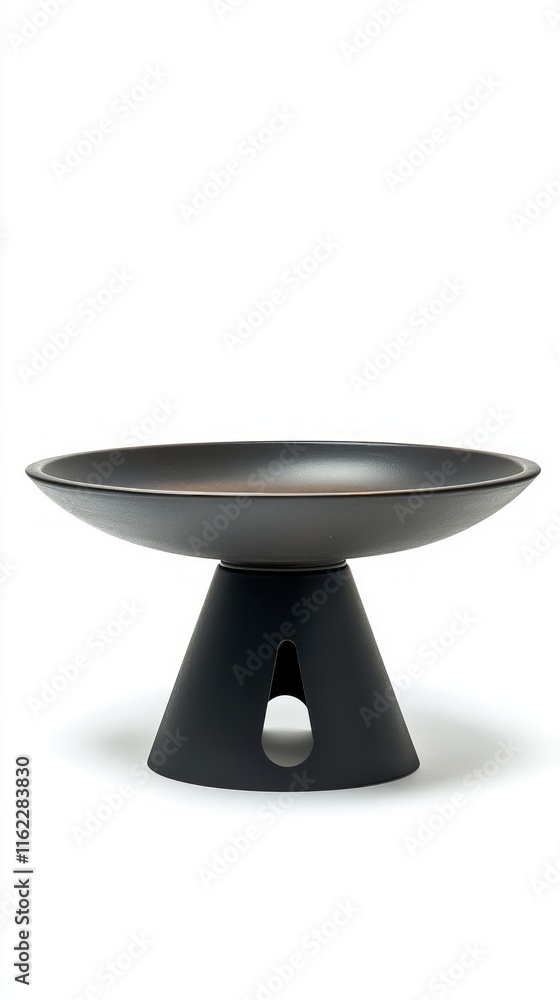 Modern Black Decorative Dish with Stand - A Unique Home Accent Modern Black Decorative Dish with Stand - A Unique Home Accent