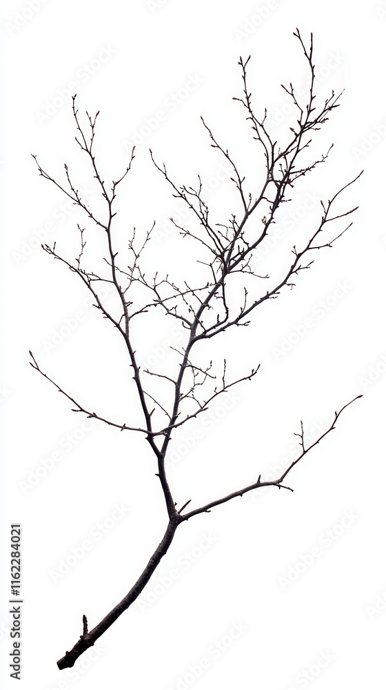 Elegant Bare Branches Silhouette: A Minimalist Nature Print Elegant Bare Branches Silhouette: A Minimalist Nature Print