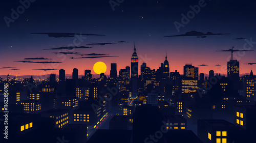 night city skyline