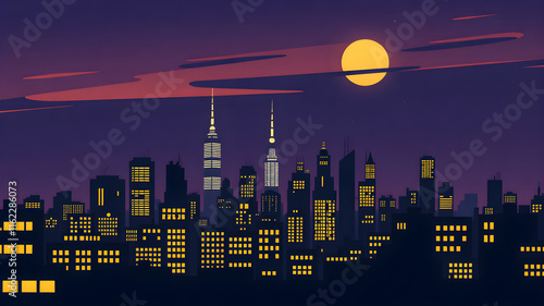 night city skyline