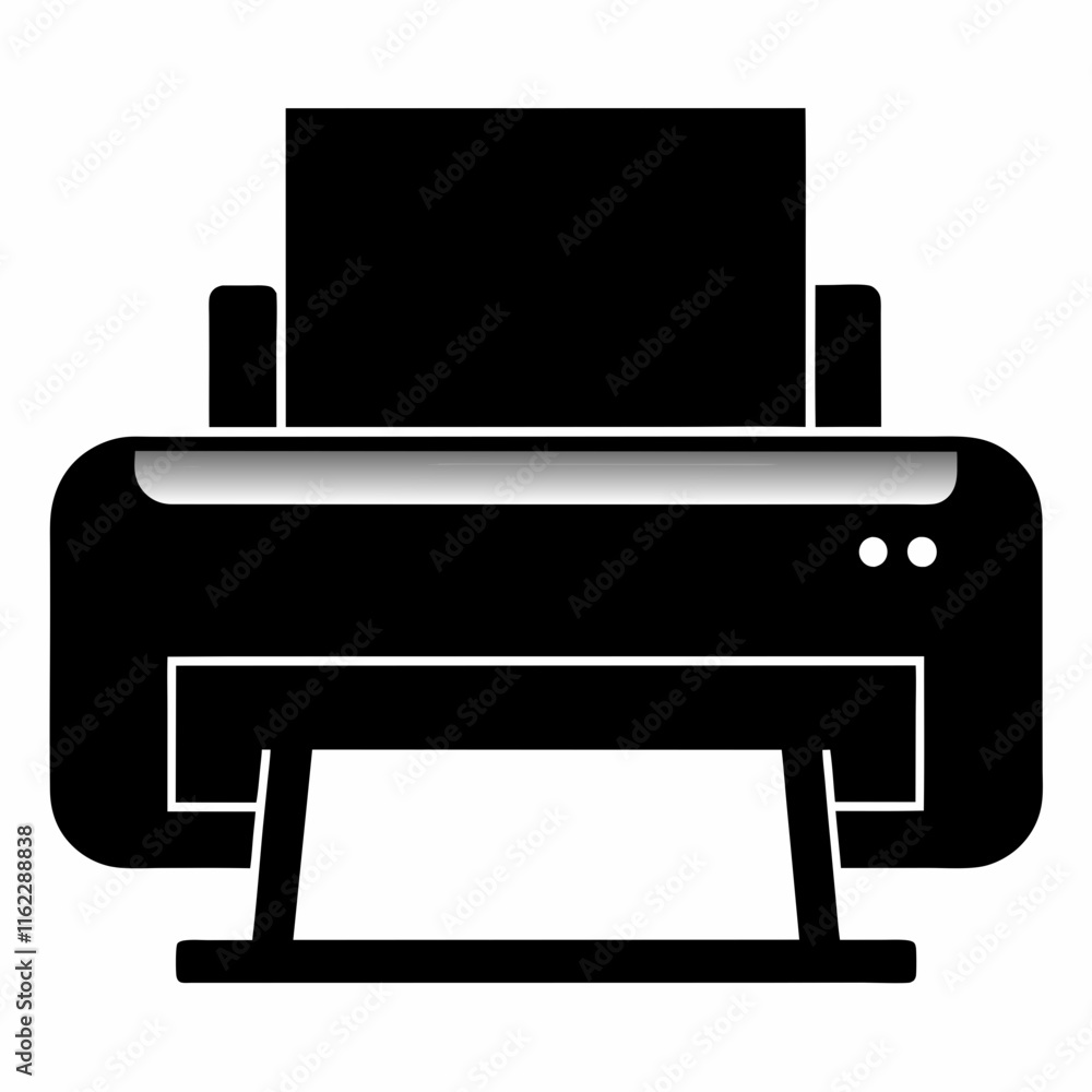 Printer Black Silhouette Vector Design Printer Black Silhouette Vector Design