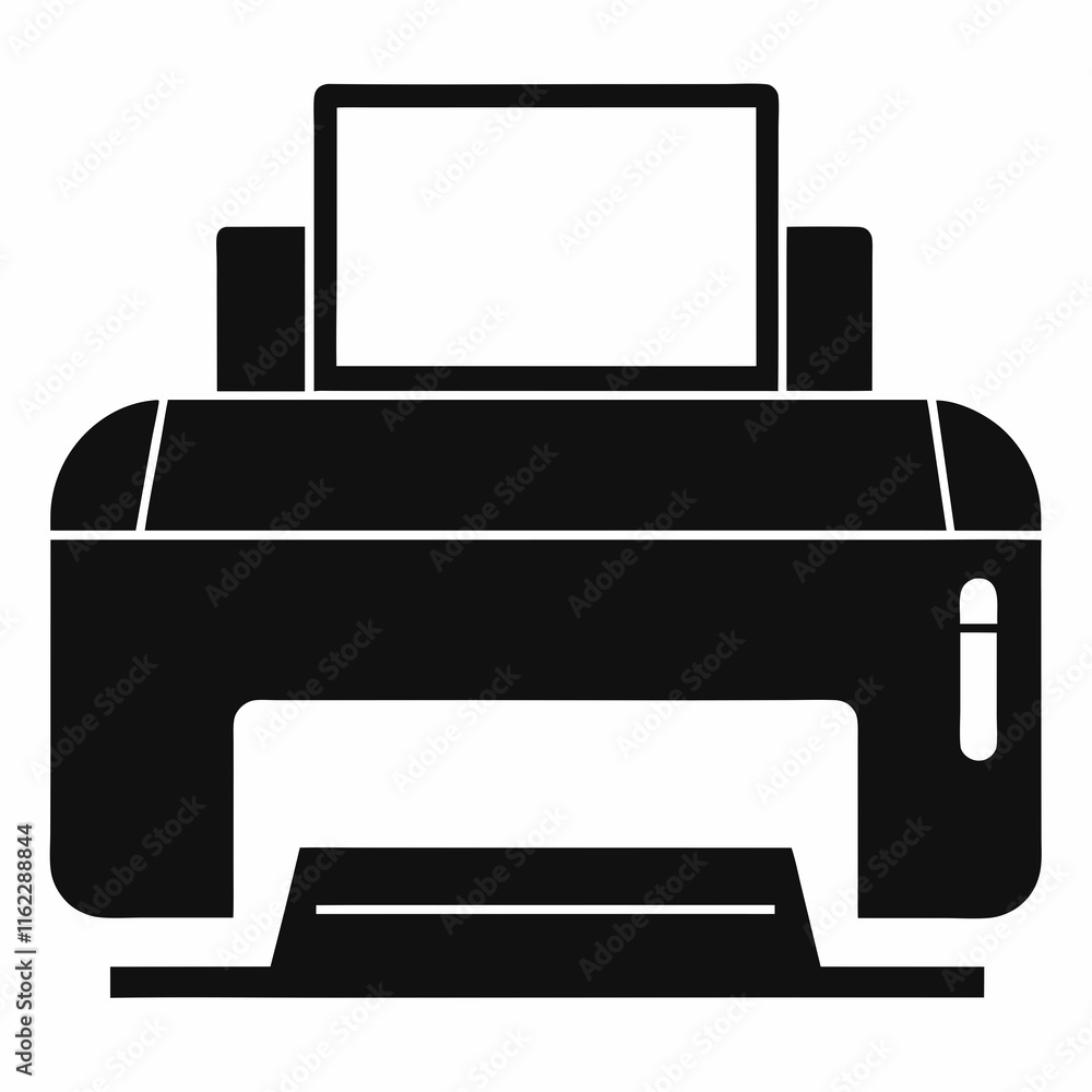 Printer Black Silhouette Vector Design Printer Black Silhouette Vector Design