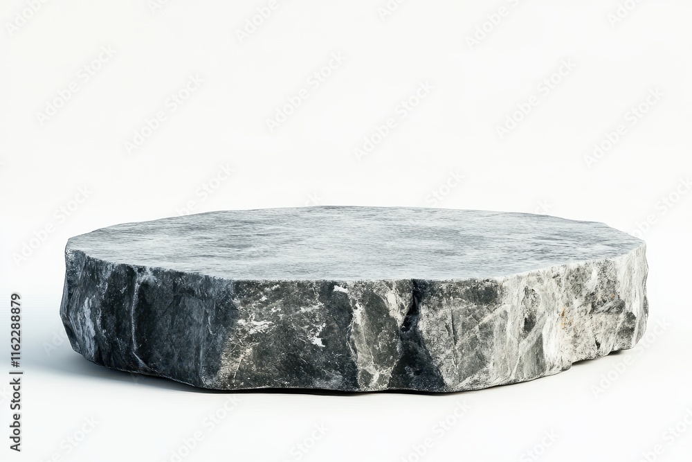 Rough grey stone platform isolated on white. (3) Rough grey stone platform isolated on white. (3)