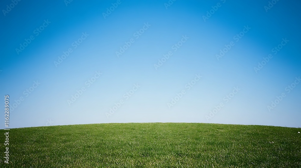 Green Grass and Blue Sky Background Image Green Grass and Blue Sky Background Image