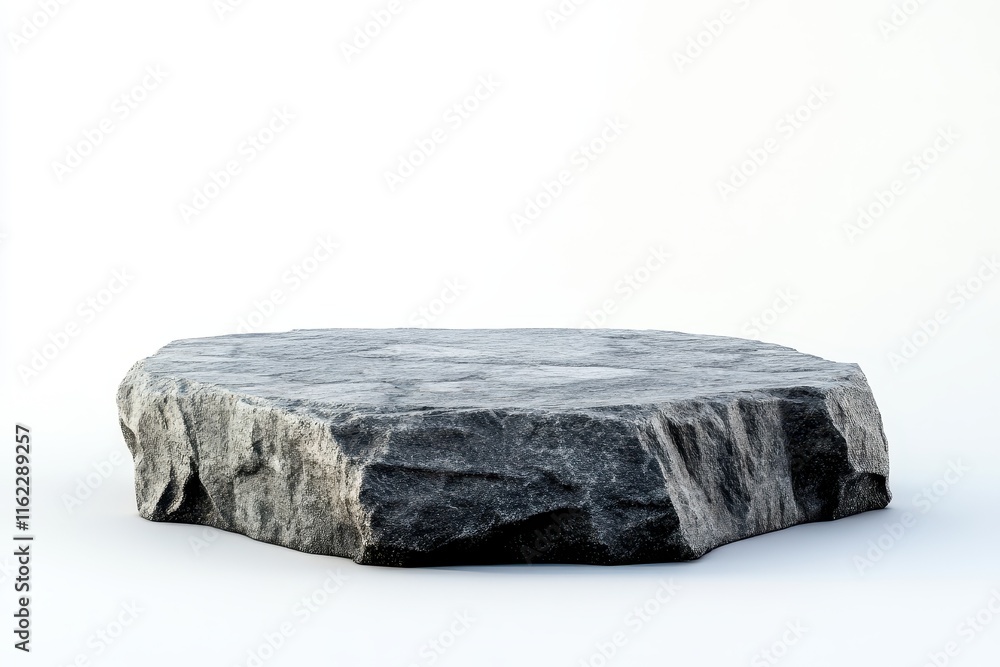 Rough grey stone platform isolated on white. (1) Rough grey stone platform isolated on white. (1)