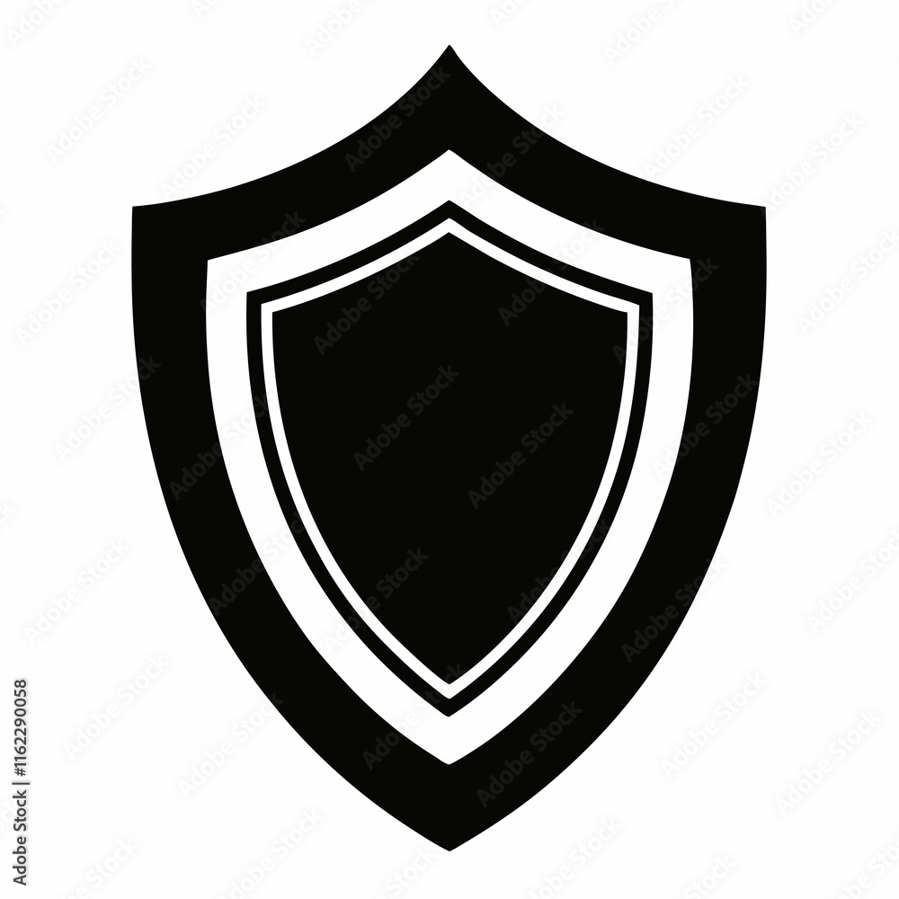 Proxy Shield Black Silhouette Vector Proxy Shield Black Silhouette Vector