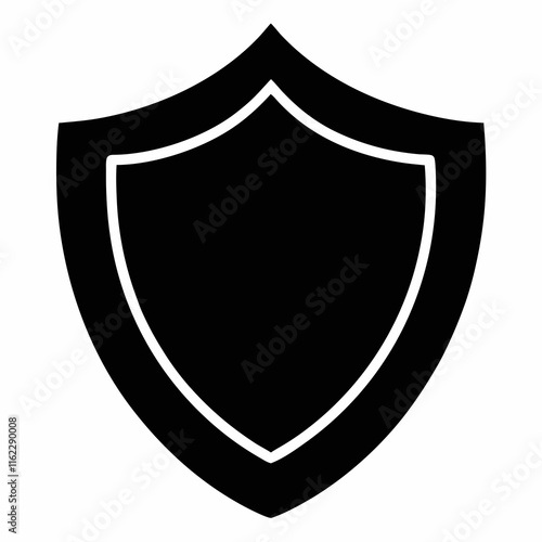 Proxy Shield Black Silhouette Vector