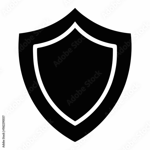 Proxy Shield Black Silhouette Vector