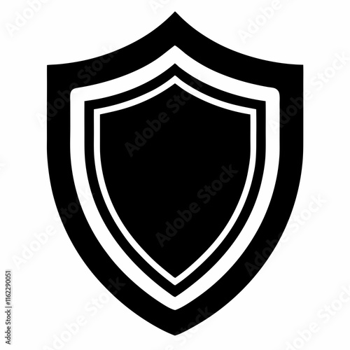 Proxy Shield Black Silhouette Vector